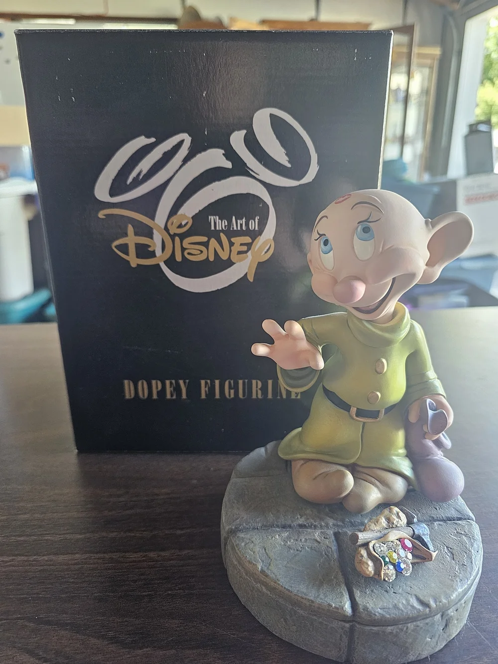 Disney Dopey Resin Figurine - Green 💚💚 Includes Box